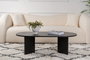 Nordure Sable Mesa de Centro Madera Negro Elegante y Funcional para Salón